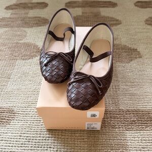 Loeffler Randall Leonie espresso woven ballet flat